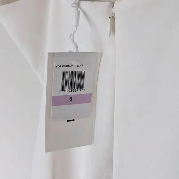 LIKELY x REVOLVE Banks White Flounce Ruffle Hem Mini Dress Size 6 - Picture 10 of 12